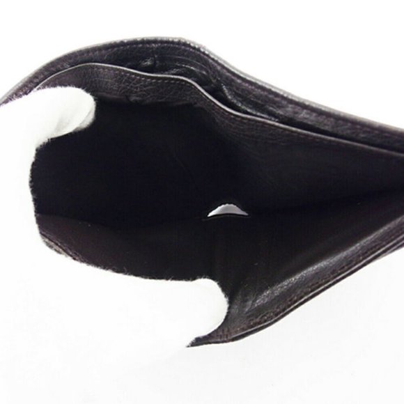 GUCCI two-fold wallet GG canvas beige canvas �~ leather used Authentic - Picture 7 of 9